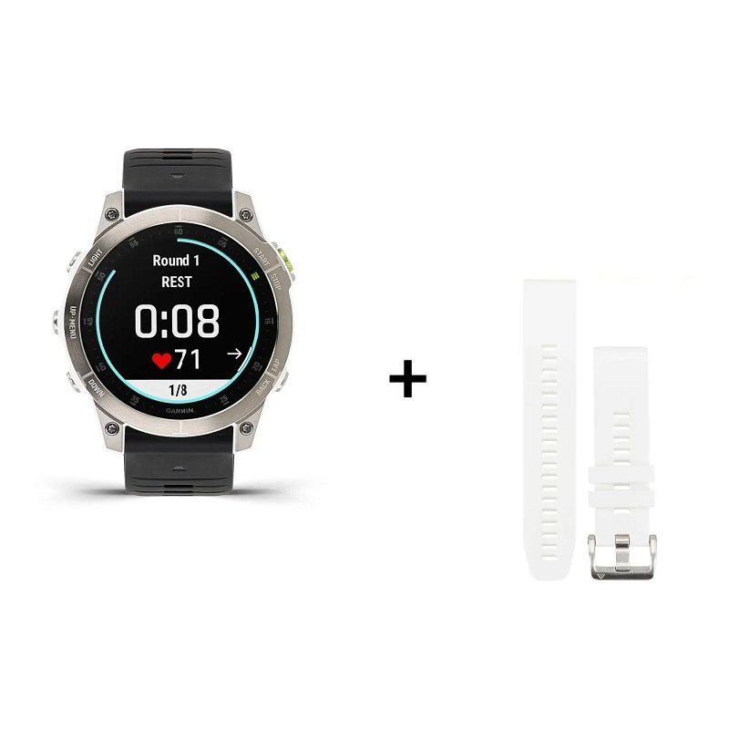 Montre Garmin EPIX Gen 2 Sapphire Titane 47 mm + bracelet nylon gris – Image 4