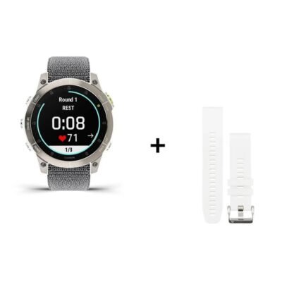 Montre Garmin EPIX Gen 2 Sapphire Titane 47 mm + bracelet nylon gris
