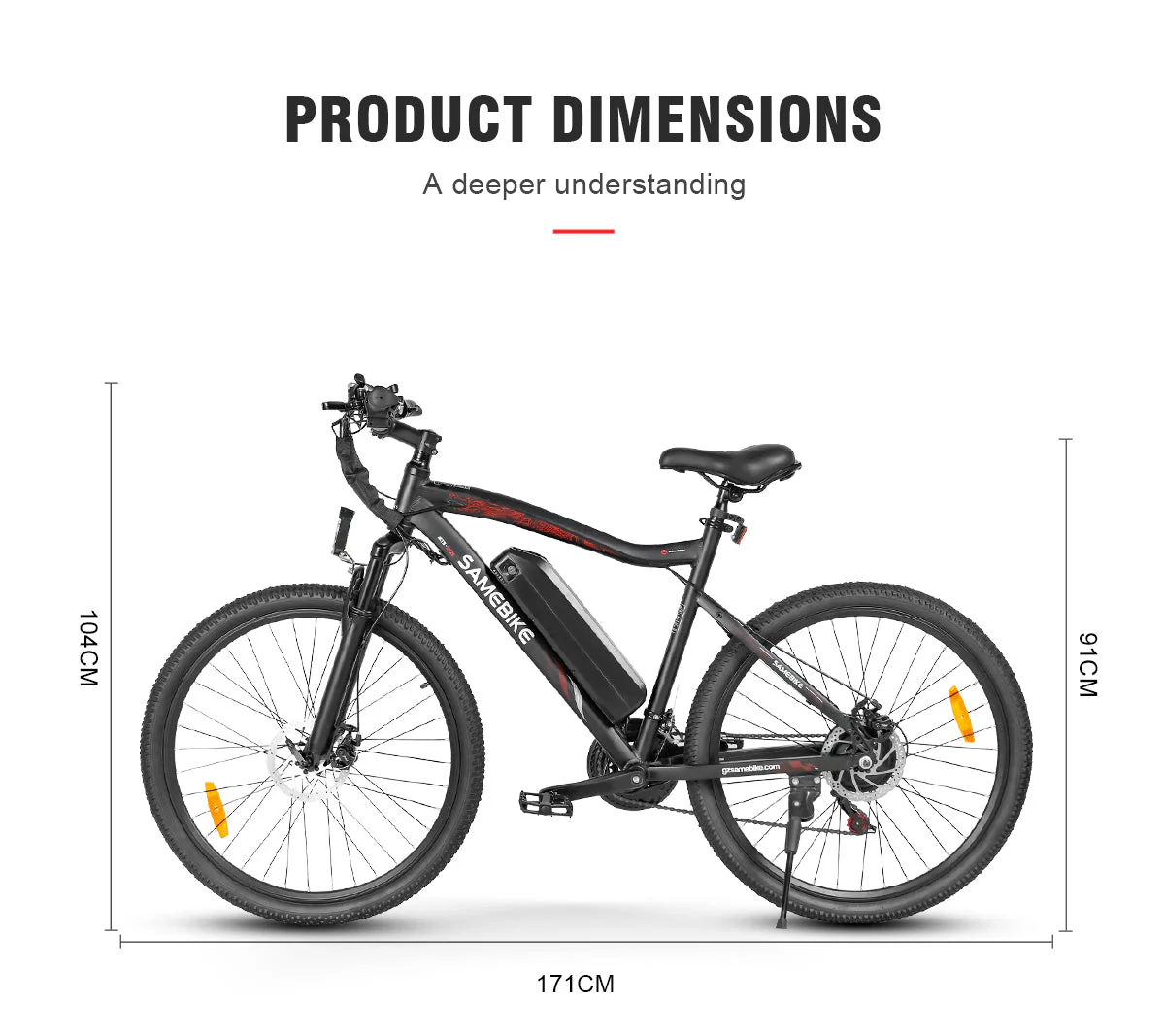 VTT électrique SAMEBIKE SY26-II 500W Moteur – Image 4