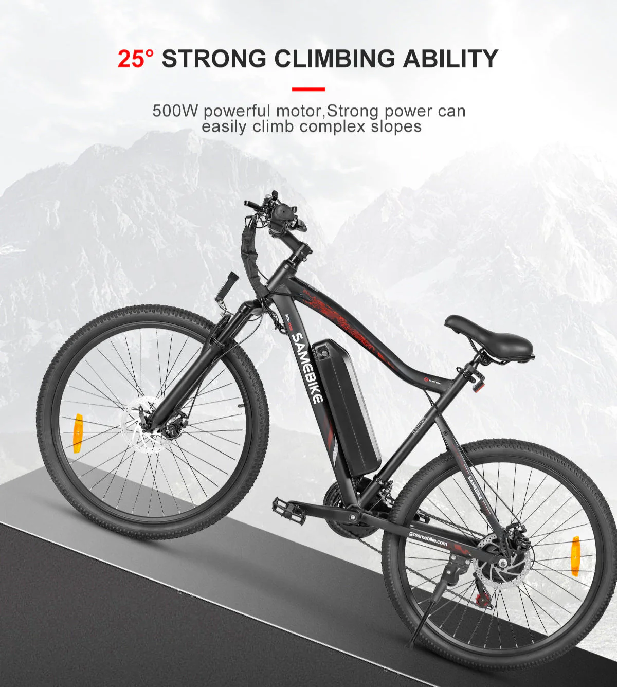 VTT électrique SAMEBIKE SY26-II 500W Moteur – Image 3