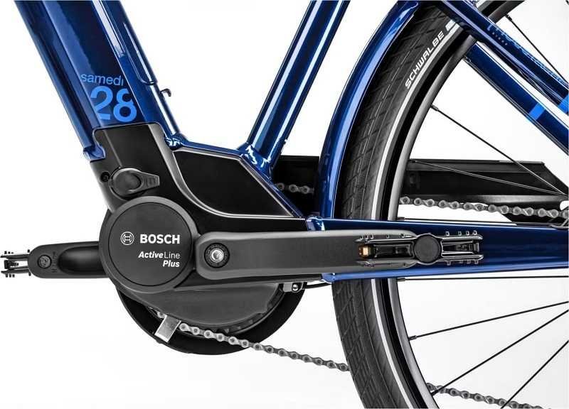 Velo Moustache Samedi 28.2 Shimano Altus 9V 500 Wh 700mm Bleu Nuit 2023 – Image 8