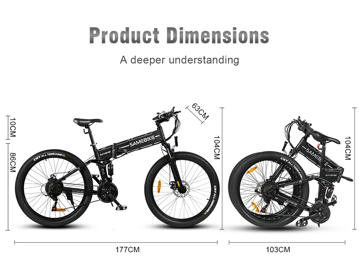 Vélo électrique Pliant SAMEBIKE LO26-II-FT Moteur 750W – Image 2