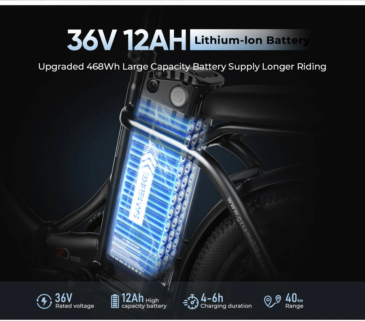 Vélo électrique SAMEBIKE CY20 – Image 6