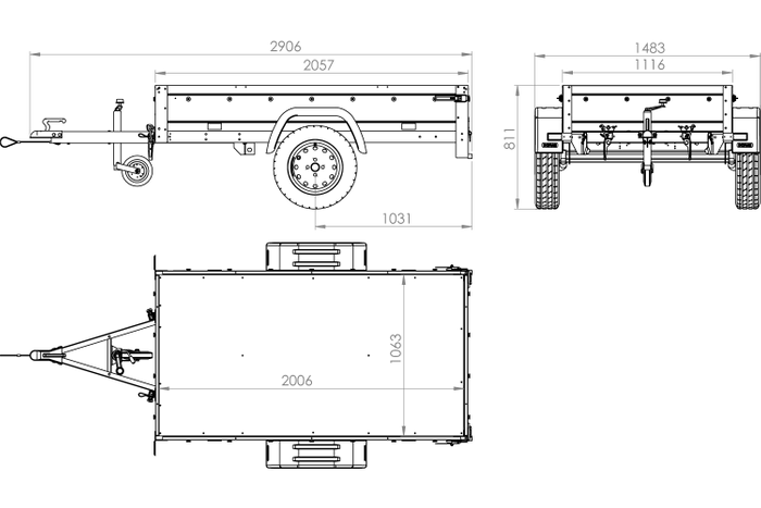 Remorque de loisirs Garden Trailer 200 KIPP 200x106 cm – Image 5