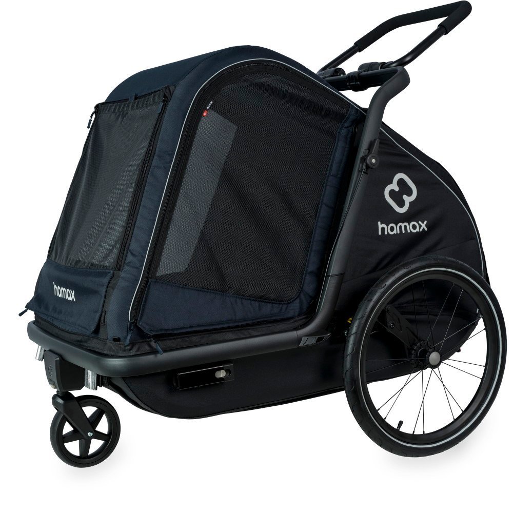 Remorque chien vélo Hamax - Pluto Large - bleu marine/noir – Image 8