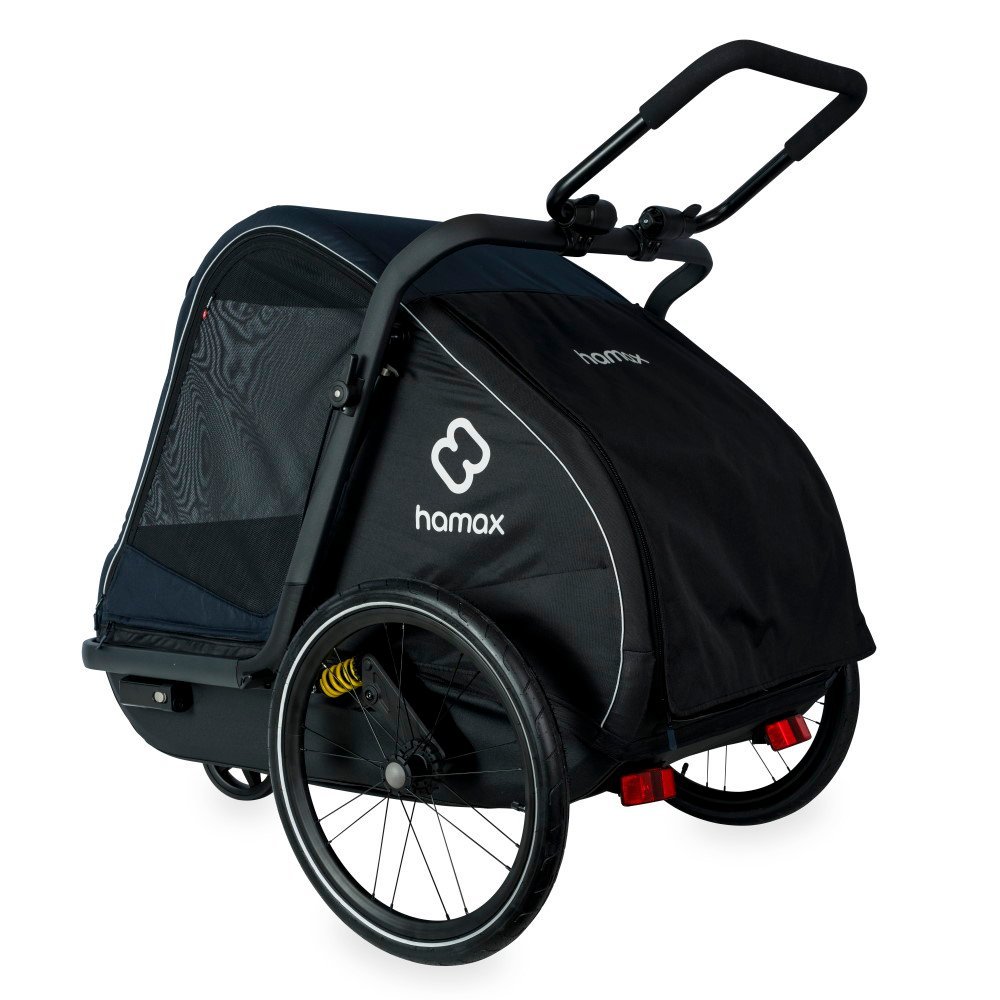 Remorque chien vélo Hamax - Pluto Large - bleu marine/noir – Image 7