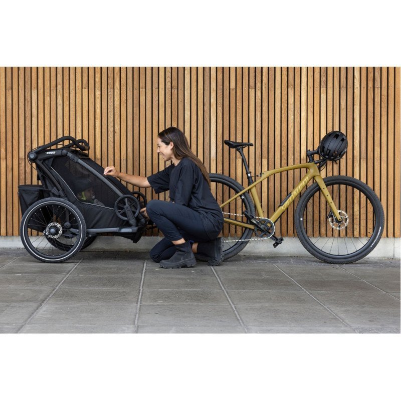 Remorque bébé vélo Thule pour 2 Enfants - Chariot Sport 2 Double - noir – Image 2